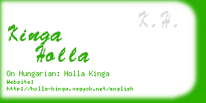 kinga holla business card